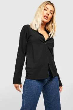 BOOHOO Chemise Effet Tissé 8 BOOHOO Chemise Effet Tissé -FR Chemises Soldes Magasin dzz00905 black xl 2
