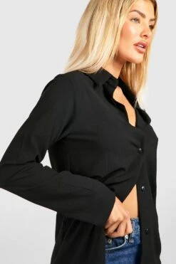 BOOHOO Chemise Effet Tissé 9 BOOHOO Chemise Effet Tissé -FR Chemises Soldes Magasin dzz00905 black xl 3