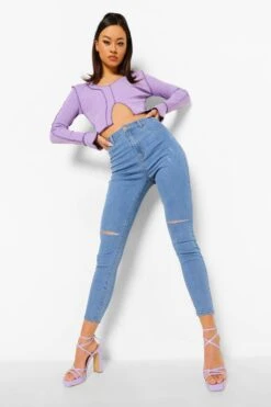 Jegging Déchiré -FR Chemises Soldes Magasin fzz06555 light20blue xl 2