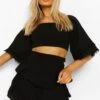 Ensemble Avec Top Froncé Et Jupe à Volants -FR Chemises Soldes Magasin fzz07304 black xl