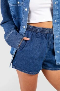 Short En Jean à Ourlet Brut -FR Chemises Soldes Magasin fzz09682 mid20blue xl 3