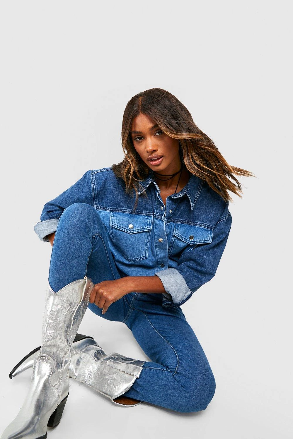 Jean Skinny Taille Haute à 5 Poches 5 Jean Skinny Taille Haute à 5 Poches – Image 3