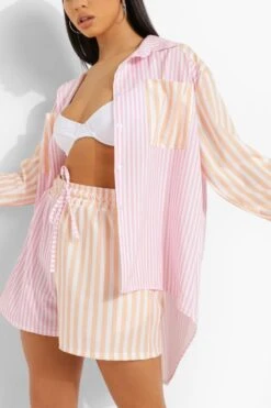 Chemise à Rayures Contrastées -FR Chemises Soldes Magasin fzz14867 pink xl 3