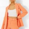 Short Slim Ceinturé à Coutures Apparentes -FR Chemises Soldes Magasin fzz15133 coral xl