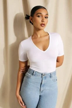 Body Basique à Col En V