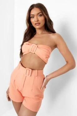 Short Ceinturé -FR Chemises Soldes Magasin fzz23348 coral xl 3