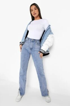 BOOHOO Body Basique à Col Ras-du-cou Et Manches Longues -FR Chemises Soldes Magasin fzz27116 white xl 2