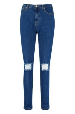 Jean Skinny Déchiré Taille Haute 8 Jean Skinny Déchiré Taille Haute -FR Chemises Soldes Magasin fzz30731 mid20blue xl 2