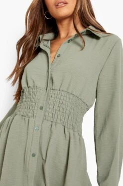 Chemise Froncée à La Taille -FR Chemises Soldes Magasin fzz32834 olive xl 3