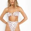 Haut De Maillot De Bain Effet Bandeau à Imprimé Tigre Et Anneau Métallique -FR Chemises Soldes Magasin fzz37177 cream xl