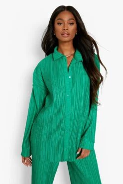 Chemise Oversize Effet Plissé -FR Chemises Soldes Magasin fzz39133 bright20green xl 3