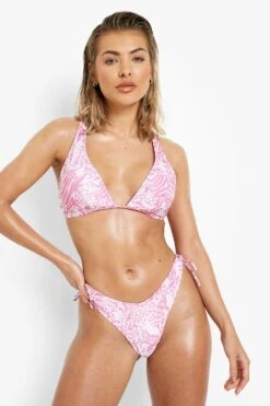 Haut De Maillot De Bain Recyclé Effet Push-up à Imprimé Animal