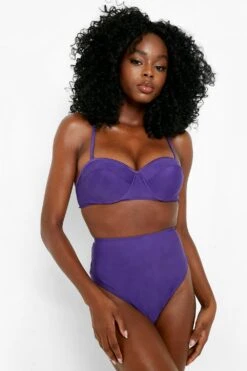 Haut De Maillot De Bain Recyclé Bandeau Effet Push-up -FR Chemises Soldes Magasin fzz40565 midnight20purple xl 2