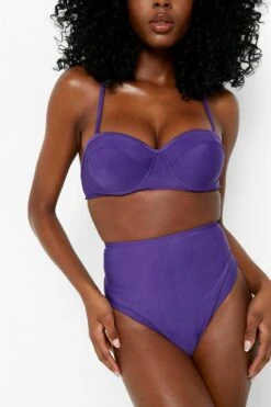 Haut De Maillot De Bain Recyclé Bandeau Effet Push-up -FR Chemises Soldes Magasin fzz40565 midnight20purple xl 3