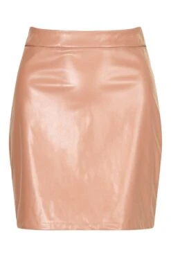Mini-jupe Taille Haute En Similicuir -FR Chemises Soldes Magasin fzz53532 rose xl 2