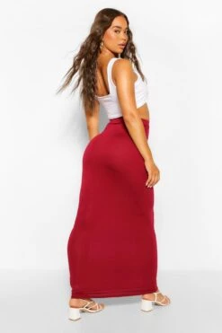 Jupe Longue Basique En Jersey 7 Jupe Longue Basique En Jersey -FR Chemises Soldes Magasin fzz57907 berry xl 1