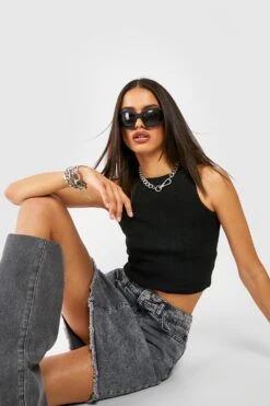 Mini-jupe En Jean à Bords Bruts