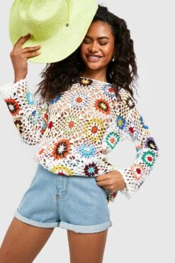 Short En Jean Style Disco à Taille Haute à Ourlet Retourné