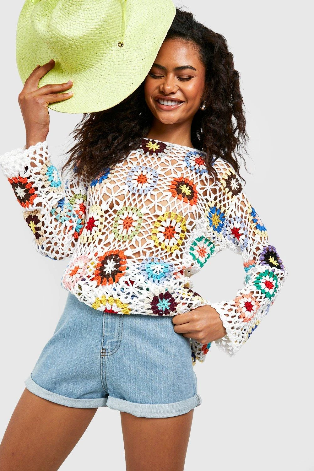 Short En Jean Style Disco à Taille Haute à Ourlet Retourné 3 Short En Jean Style Disco à Taille Haute à Ourlet Retourné