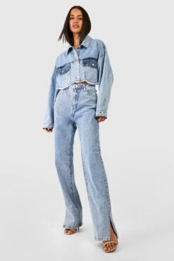 Jean Droit Fendu Taille Haute -FR Chemises Soldes Magasin fzz68782 light20blue xl 2