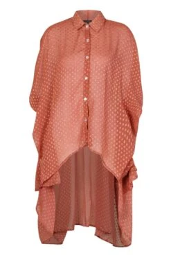 Chemise Longue En Mousseline De Soie Effet Plumetis 8 Chemise Longue En Mousseline De Soie Effet Plumetis -FR Chemises Soldes Magasin fzz77940 rose xl 2