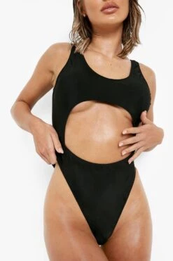 Maillot De Bain Fluo échancré à Découpes -FR Chemises Soldes Magasin gzz00523 black xl 3