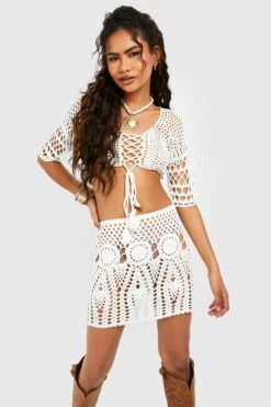 Ensemble En Crochet Premium à Lacets -FR Chemises Soldes Magasin gzz02520 white xl 3