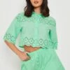 Chemise Courte En Broderie Anglaise 2 Chemise Courte En Broderie Anglaise -FR Chemises Soldes Magasin gzz07705 green xl
