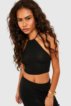 Ensemble En Maille Avec Top Dos Nu Et Jupe Longue à Lacets 9 Ensemble En Maille Avec Top Dos Nu Et Jupe Longue à Lacets -FR Chemises Soldes Magasin gzz09083 black xl 3