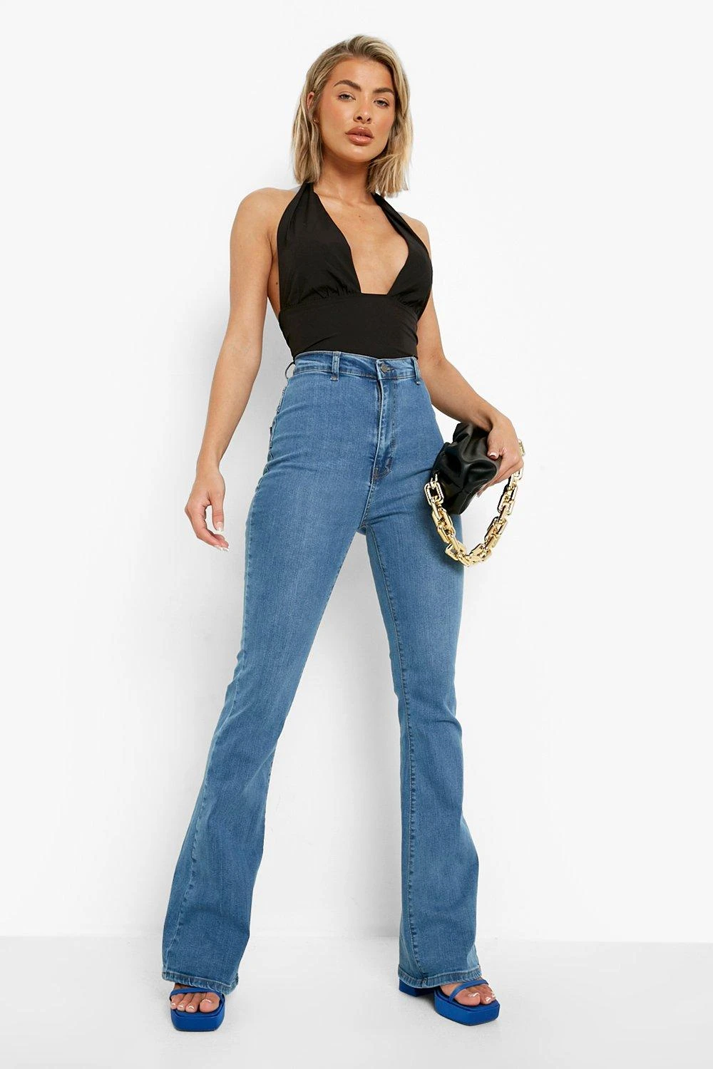 Jean Flare Effet Push-up Coupe Skinny 3 Jean Flare Effet Push-up Coupe Skinny