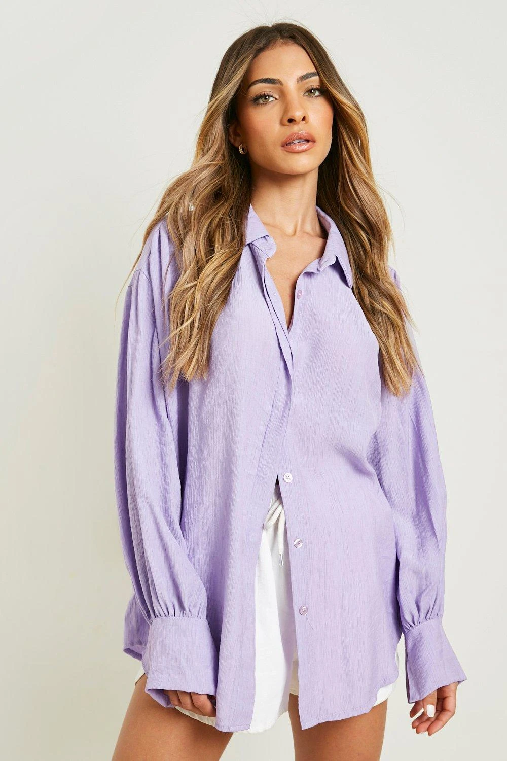 Chemise Effet Plissé à Manches Volumineuses 3 Chemise Effet Plissé à Manches Volumineuses