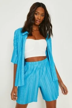 Short Ample Plissé Effet Mat