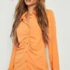 Chemise Froncée Texturée 1 Chemise Froncée Texturée -FR Chemises Soldes Magasin gzz11681 orange xl