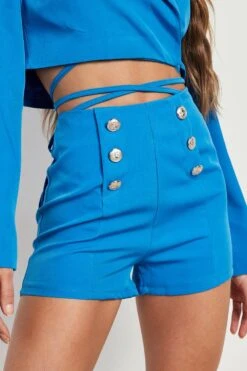 Short Slim Avec Fermeture à Boutons -FR Chemises Soldes Magasin gzz14450 cobalt xl 3