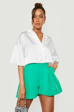 Short De Costume Taille Haute 9 Short De Costume Taille Haute -FR Chemises Soldes Magasin gzz14488 green xl 3