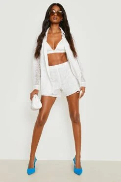 Short Ample En Dentelle -FR Chemises Soldes Magasin gzz16321 ivory xl 2