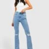 Jean Flare Push-up à Déchirures -FR Chemises Soldes Magasin gzz16926 washed20blue xl