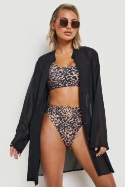 BOOHOO Bikini à Imprimé Léopard Avec Haut à Col Rond Et Bas Taille Haute 8 BOOHOO Bikini à Imprimé Léopard Avec Haut à Col Rond Et Bas Taille Haute -FR Chemises Soldes Magasin gzz17776 brown xl 2