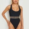 Maillot De Bain Une Pièce à Col Rond Et Strass 2 Maillot De Bain Une Pièce à Col Rond Et Strass -FR Chemises Soldes Magasin gzz17980 black xl