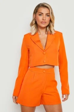 Short Boutonné Ajusté -FR Chemises Soldes Magasin gzz18604 orange xl 2