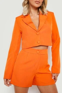 Short Boutonné Ajusté -FR Chemises Soldes Magasin gzz18604 orange xl 3