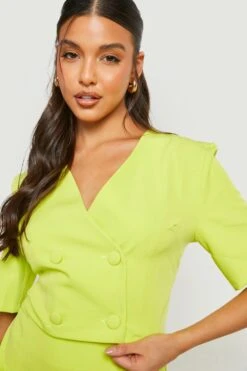 Mini-jupe Boutonnée Fendue 9 Mini-jupe Boutonnée Fendue -FR Chemises Soldes Magasin gzz19637 lime xl 3