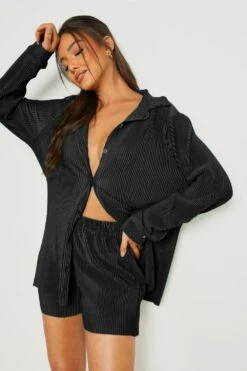 Short Plissé -FR Chemises Soldes Magasin gzz20569 black xl 2