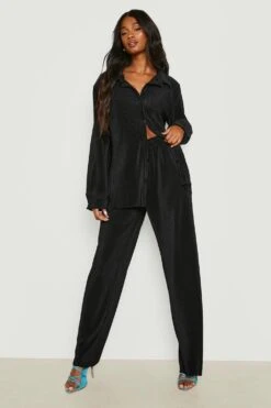 Chemise Oversize Plissée -FR Chemises Soldes Magasin gzz20570 black xl 2