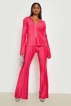 Chemise Plissée à Manches évasées 7 Chemise Plissée à Manches évasées -FR Chemises Soldes Magasin gzz20899 hot20pink xl 2