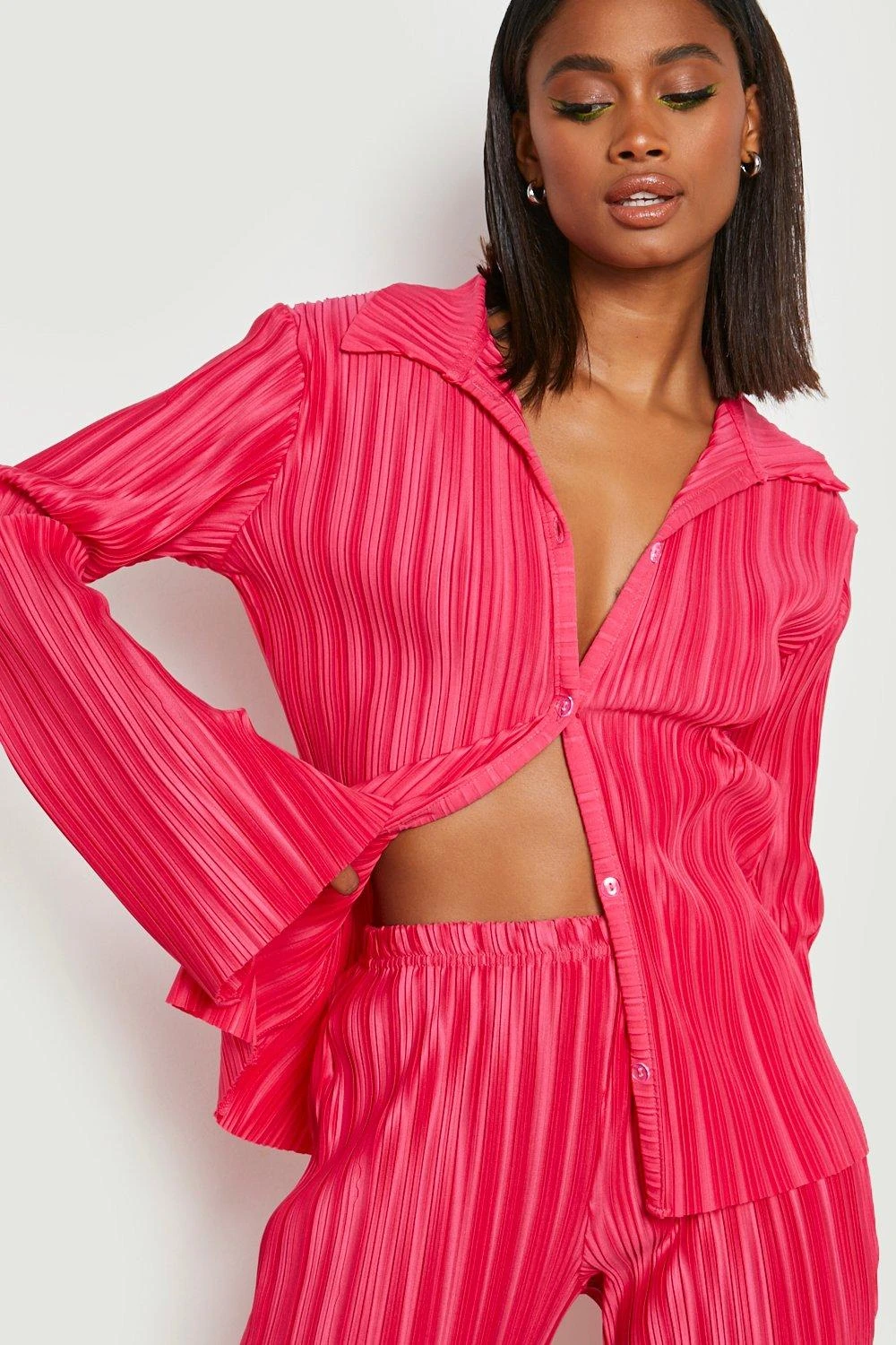 Chemise Plissée à Manches évasées 5 Chemise Plissée à Manches évasées – Image 4