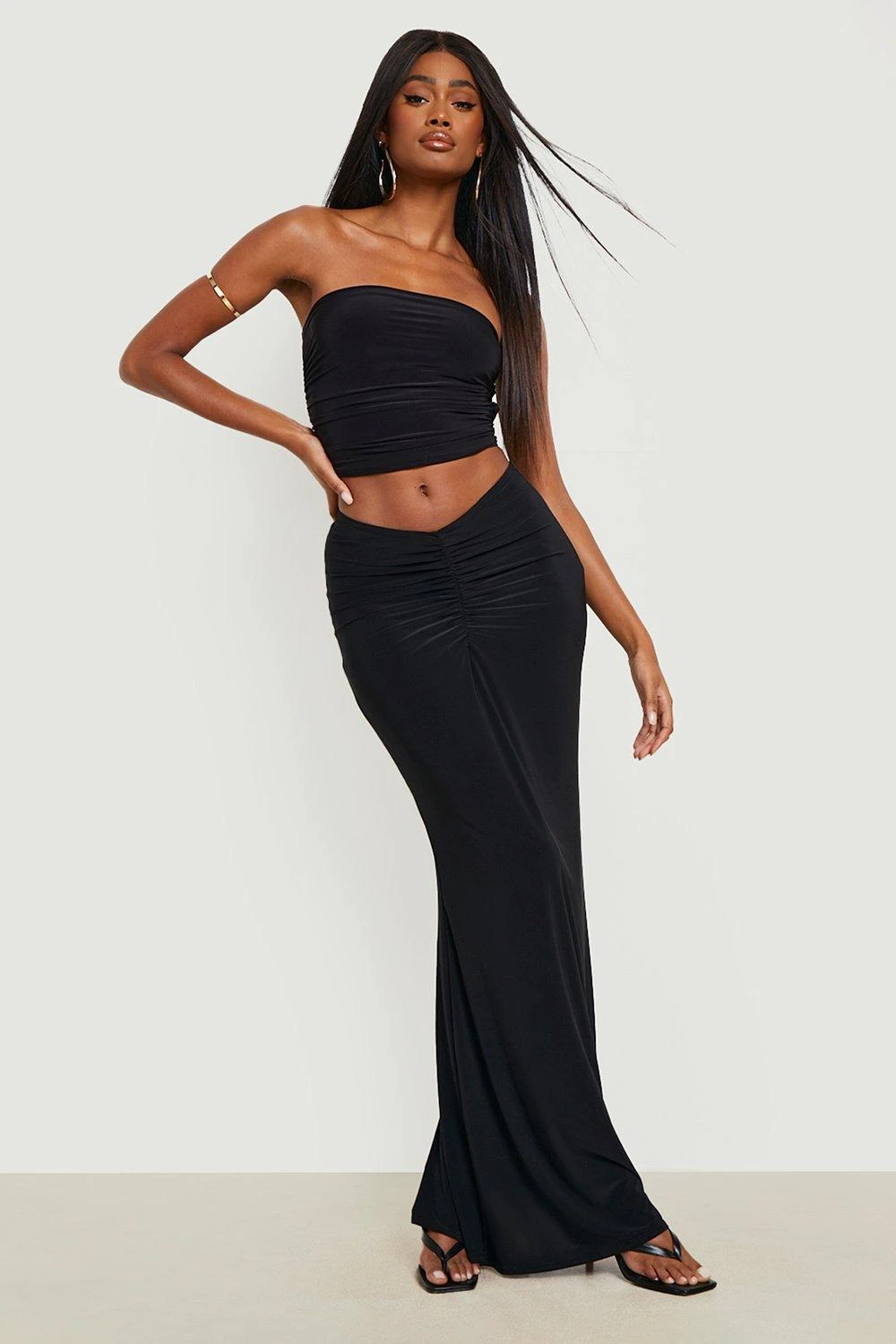 Jupe Longue Froncée Soyeuse 3 Jupe Longue Froncée Soyeuse