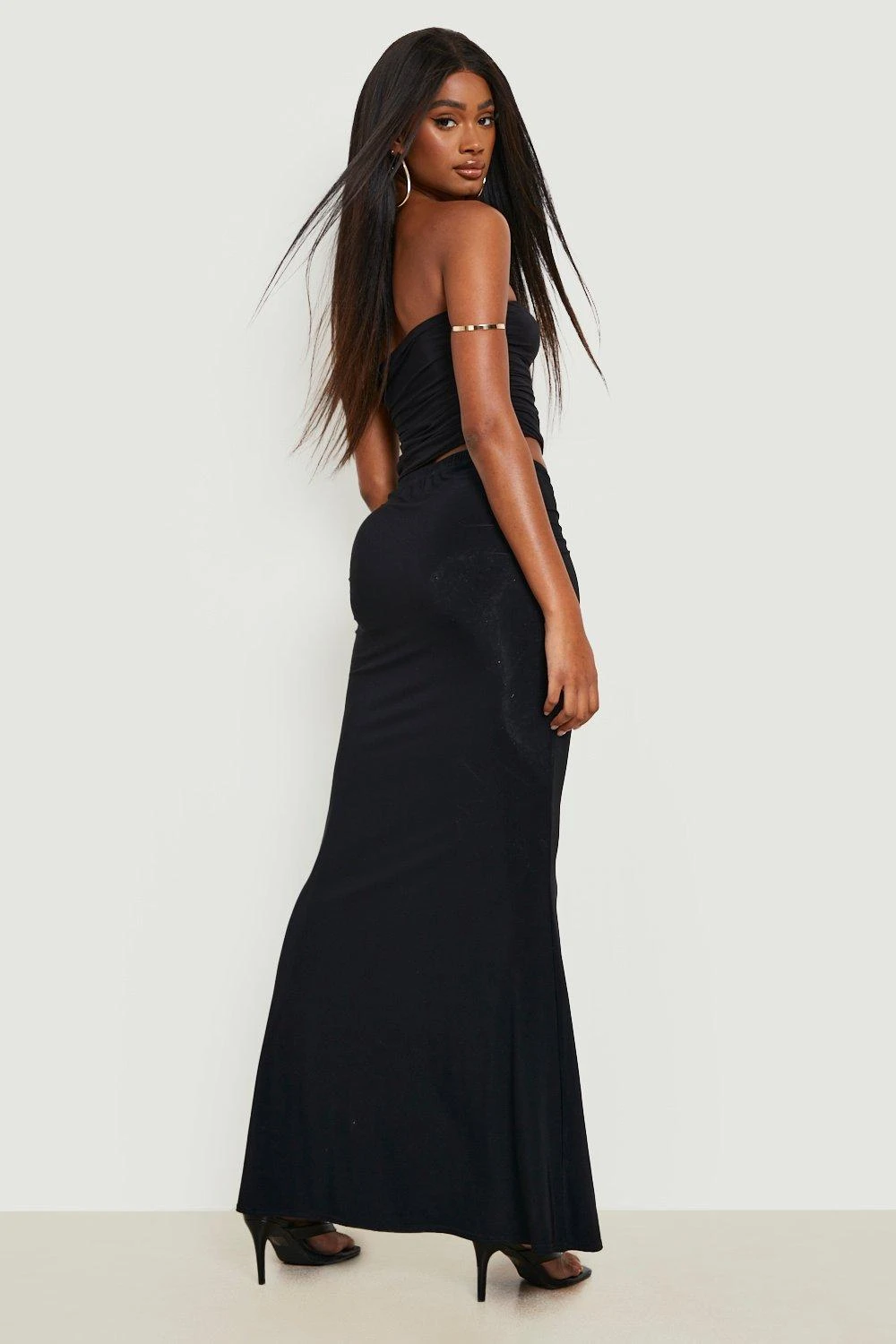 Jupe Longue Froncée Soyeuse 4 Jupe Longue Froncée Soyeuse – Image 2