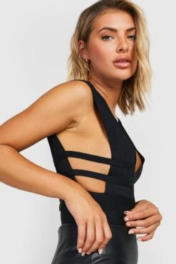 Body Moulant Sans Manches -FR Chemises Soldes Magasin gzz21383 black xl 3