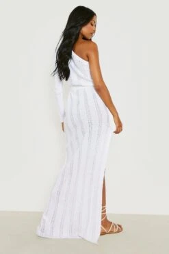 Tall - Robe De Plage Asymétrique En Crochet 7 Tall - Robe De Plage Asymétrique En Crochet -FR Chemises Soldes Magasin gzz21566 white xl 1